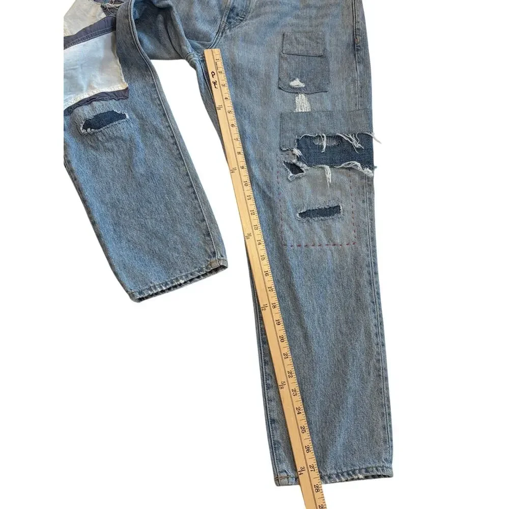 Polo Ralph Lauren Jeans Women 30 (34x28) Denim The Avery Boyfriend Patchwork